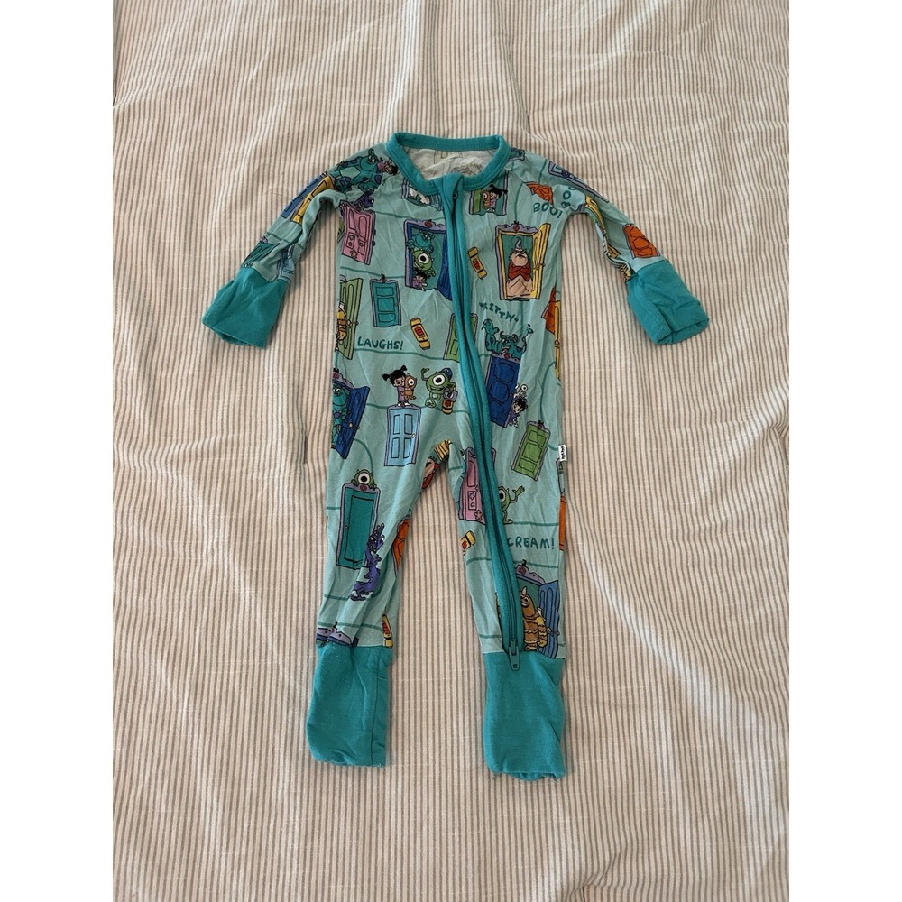 Little Sleepies Zippy Newborn Monsters Inc Scream Team Disney Bamboo Long Sleeve - Picture 1 of 10